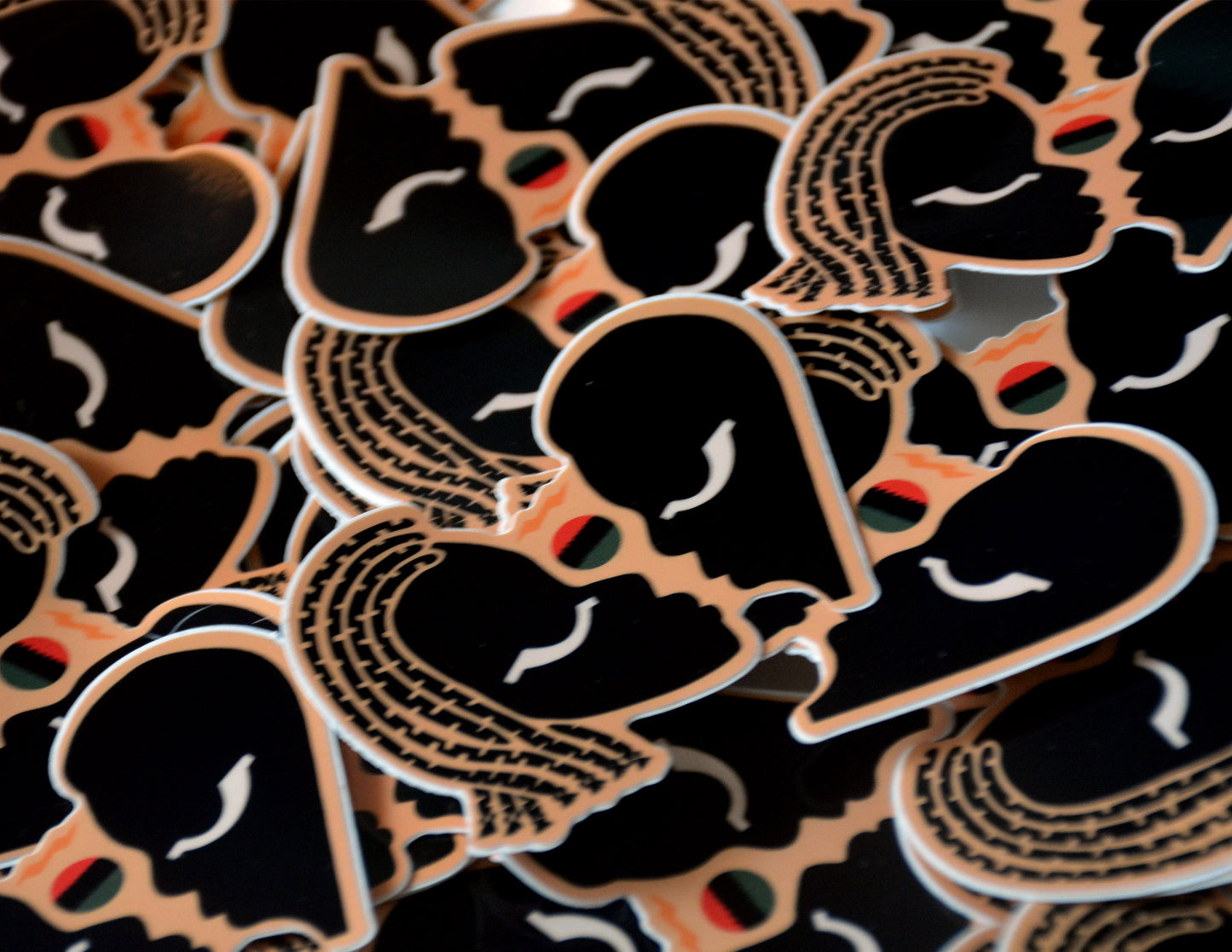 Black on Black Love Vinyl Sticker