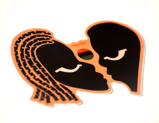 Black on Black Love Vinyl Sticker