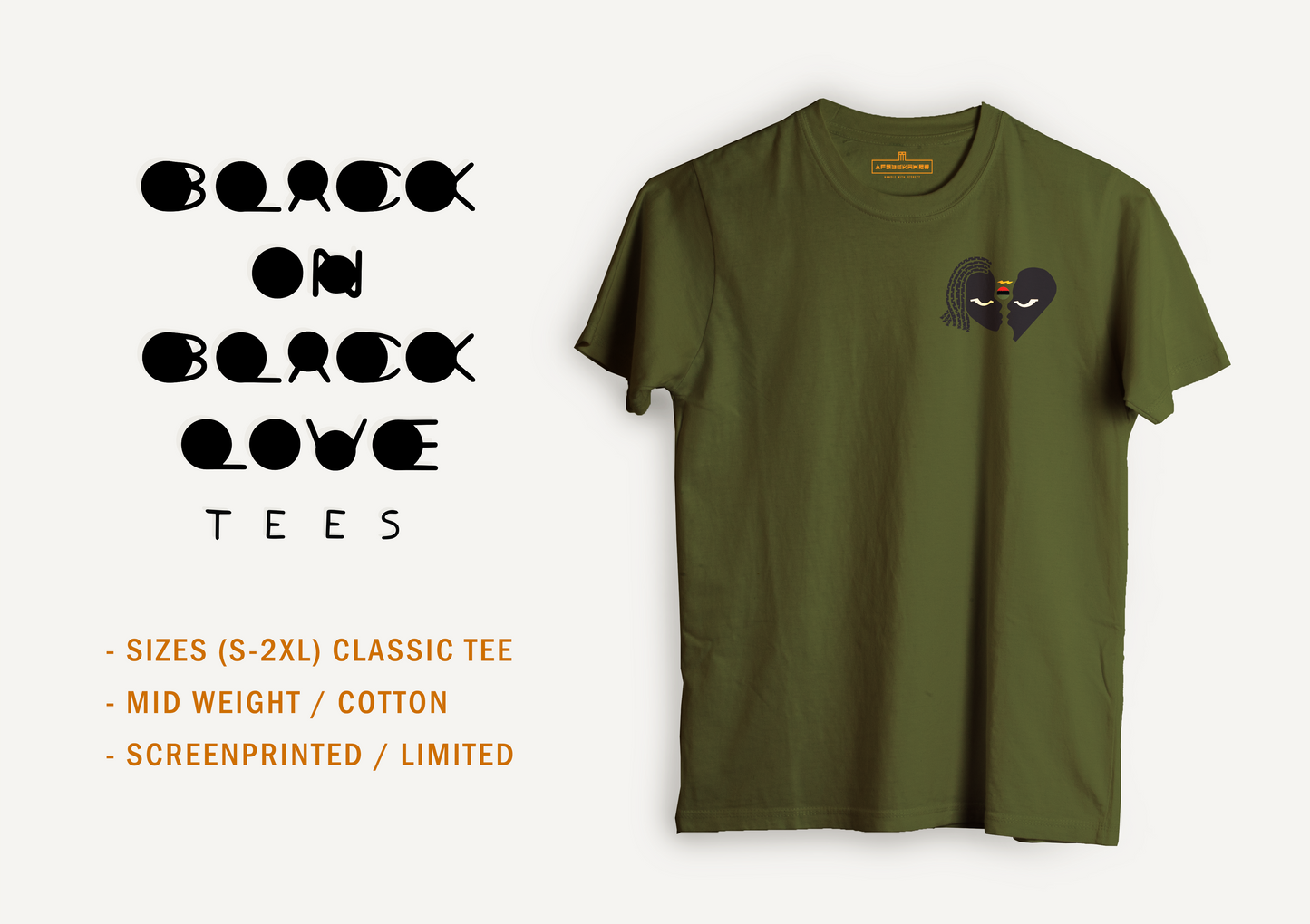 Black on Black Love Short-sleeve Tee